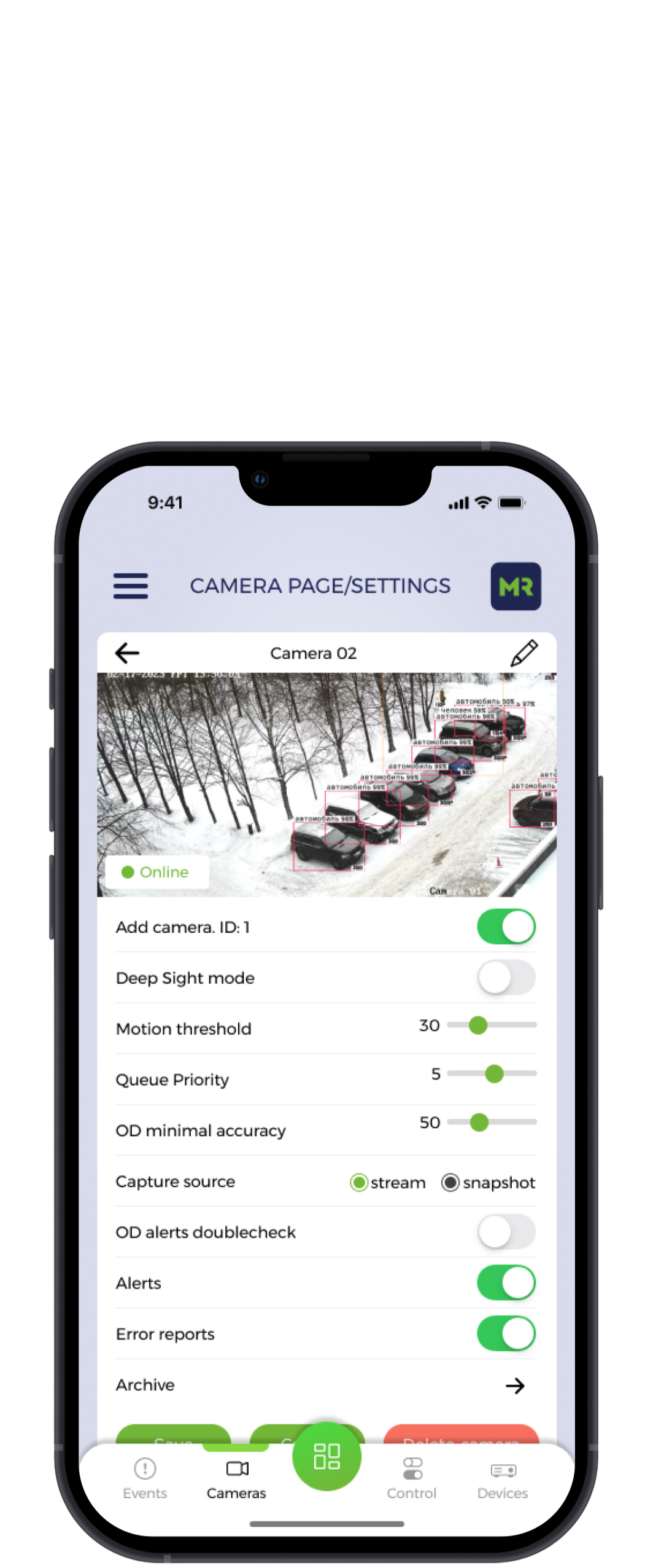 Customize Camera Via The App Customize Camera Via The App